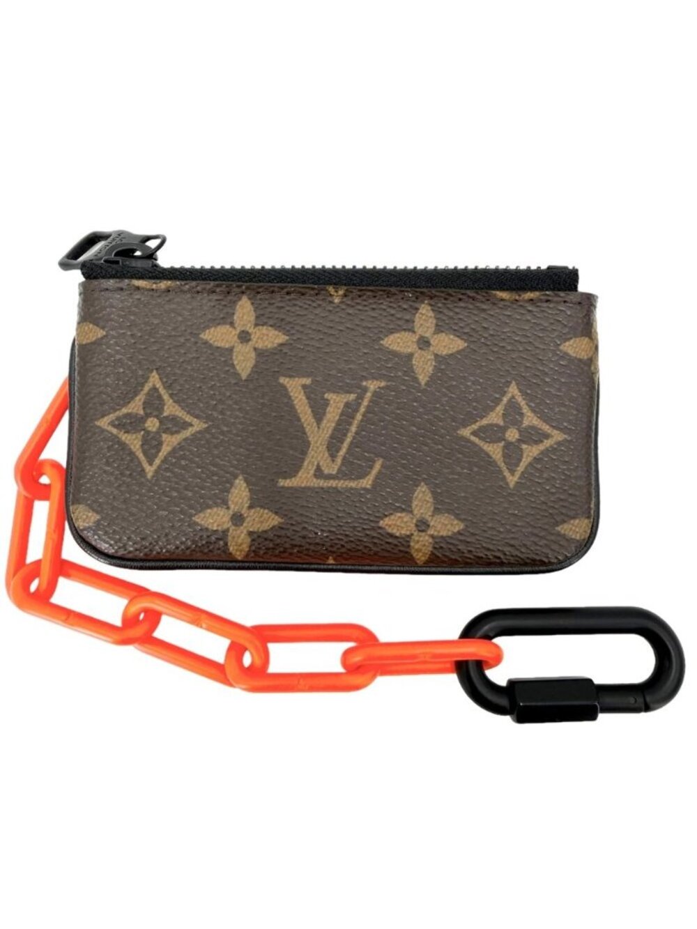 Louis Vuitton Key Case Monogram Pochette Cles Solar Ray Coin Purse Brown Orange